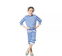Costume de Miss Baigneuse Rétro Années 1920 Bleu pour Fille