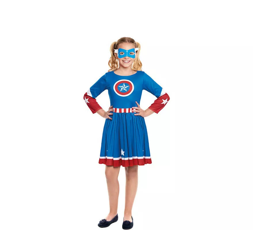 Translation missing: fr.Disfraz de Star Heroína Americana para niña
