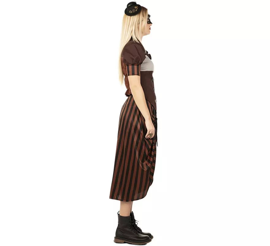 Translation missing: es.Disfraz de Steampunk a Rayas para mujer
