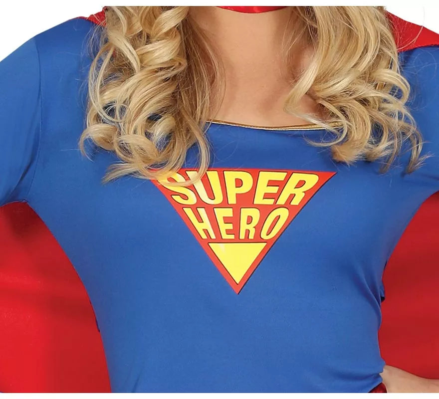 Translation missing: fr.Disfraz de Súper Heroína Azul y Rojo para mujer
