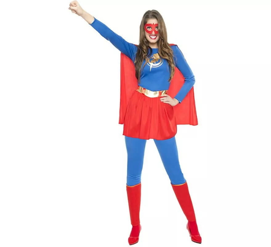 Translation missing: es.Disfraz de Súper Heroína Azul y Rojo para mujer