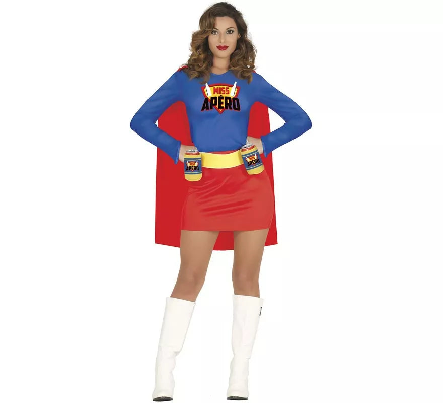 Translation missing: fr.Disfraz de Super Heroína con bebidas para mujer