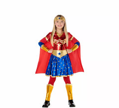 Déguisement de Super Héroïne avec étoiles et cape pour fille