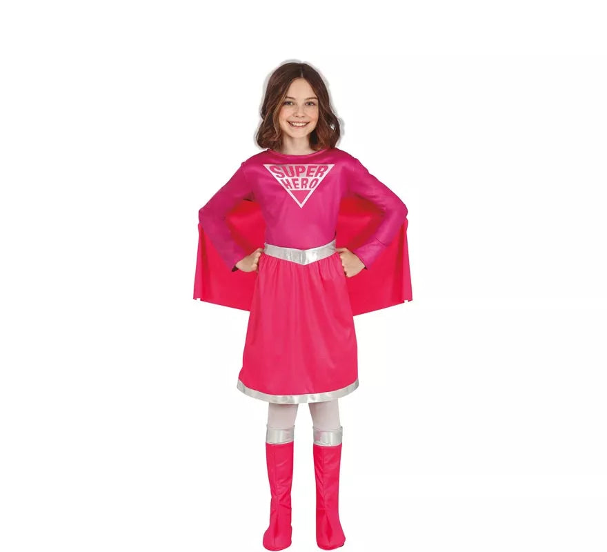 Translation missing: fr.Disfraz de Super Heroína Rosa para niña