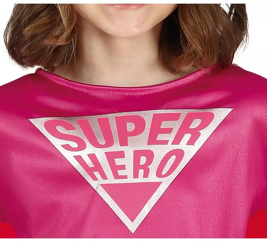Translation missing: fr.Disfraz de Super Heroína Rosa para niña
