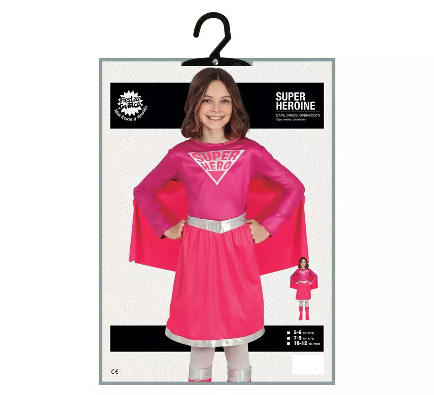 Translation missing: fr.Disfraz de Super Heroína Rosa para niña