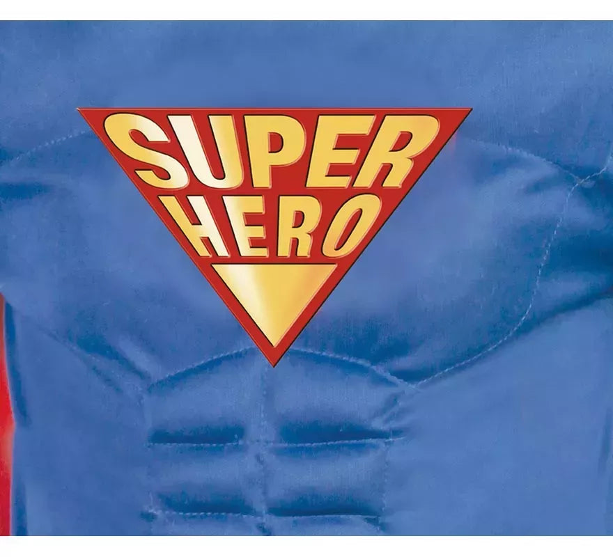 Translation missing: fr.Disfraz de Superhéroe azul y rojo musculoso para niño