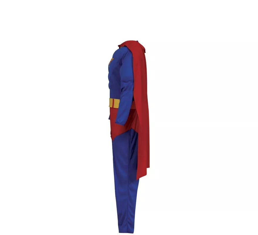 Translation missing: fr.Disfraz de Superhéroe azul y rojo musculoso para niño