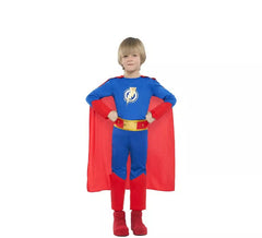Déguisement de super héros bleu et rouge pour enfant