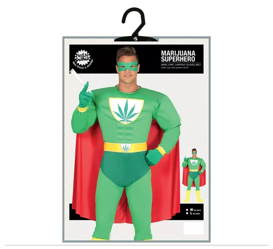 Disfraz de Superhéroe Marihuana para hombre