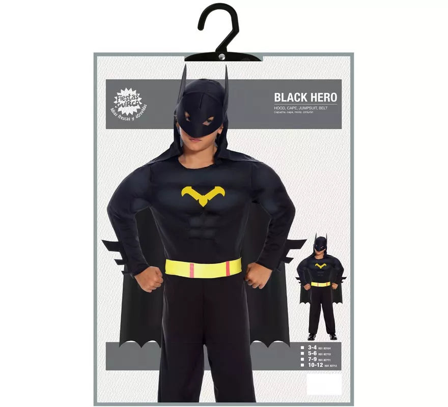 Translation missing: fr.Disfraz de Superhéroe Oscuro musculoso para niño