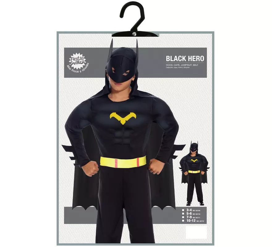Translation missing: fr.Disfraz de Superhéroe Oscuro musculoso para niño