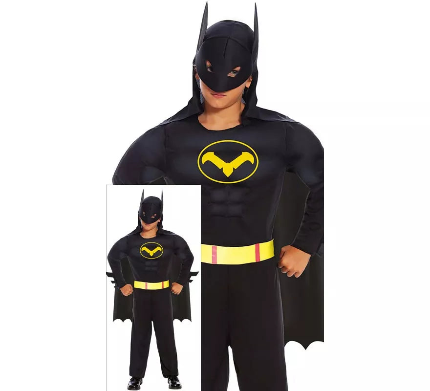 Translation missing: fr.Disfraz de Superhéroe Oscuro musculoso para niño
