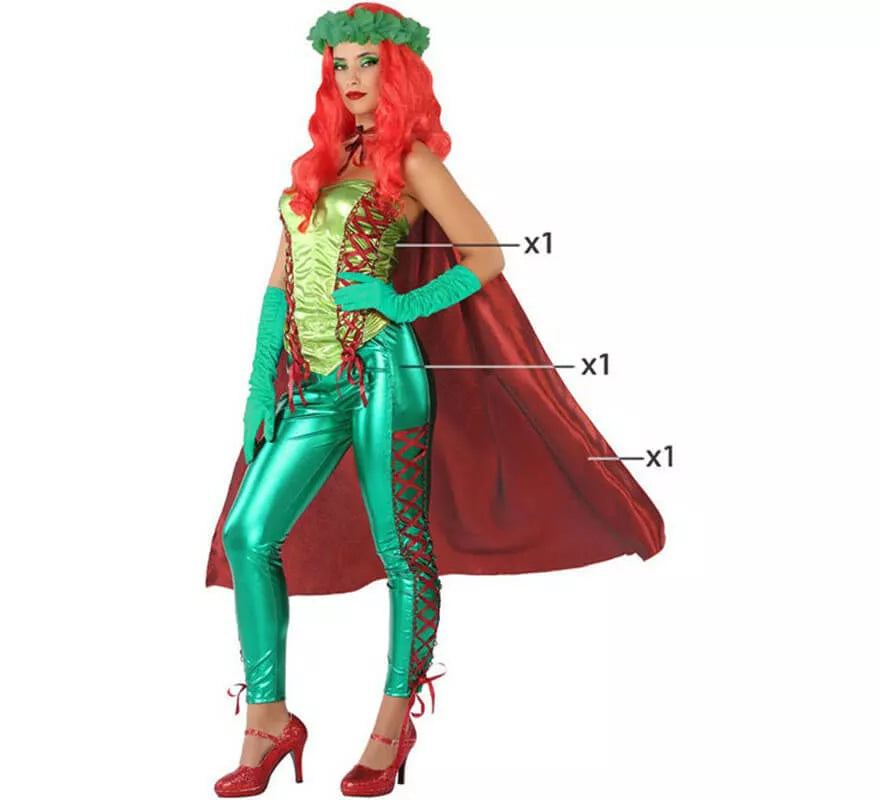 Translation missing: fr.Disfraz de Superheroína verde para mujer