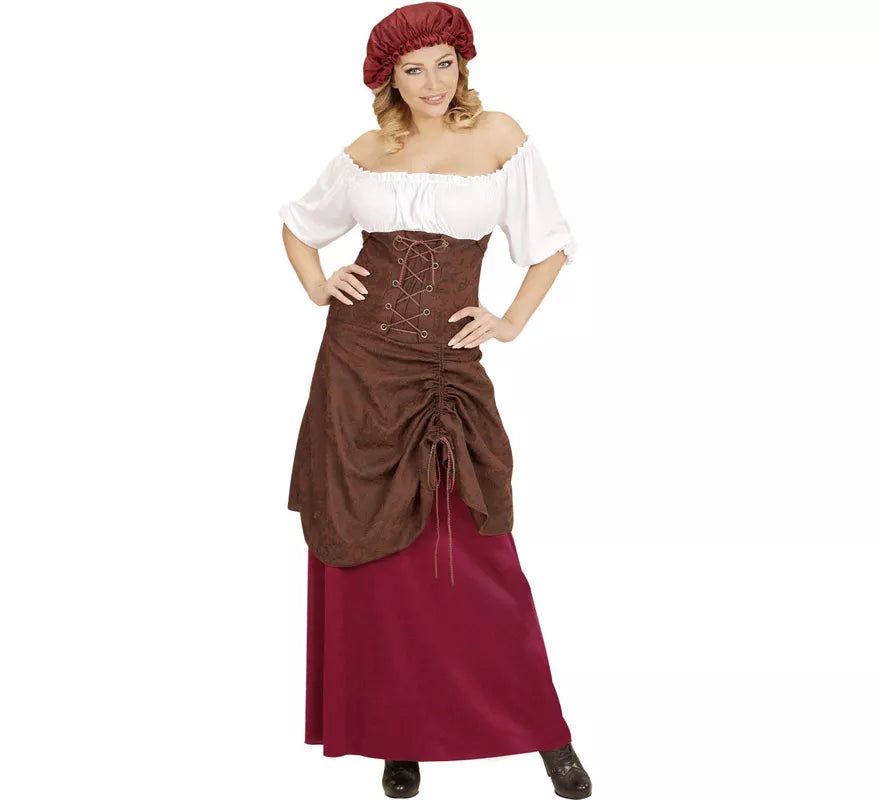 Translation missing: fr.Disfraz de Tabernera Medieval Alegre para mujer