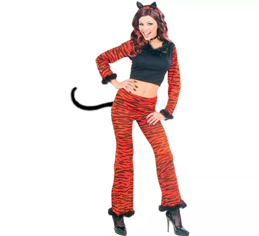 Translation missing: fr.Disfraz de Tigre Animal Print naranja para mujer