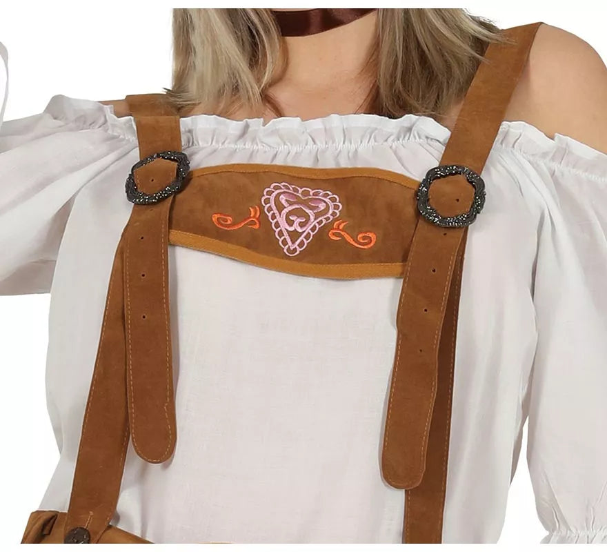 Disfraz de Tirolesa marrón para mujer