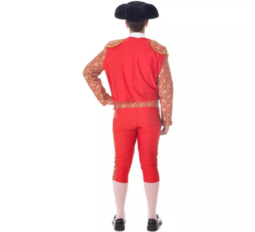 Translation missing: fr.Disfraz de Torero clásico rojo y dorado para hombre