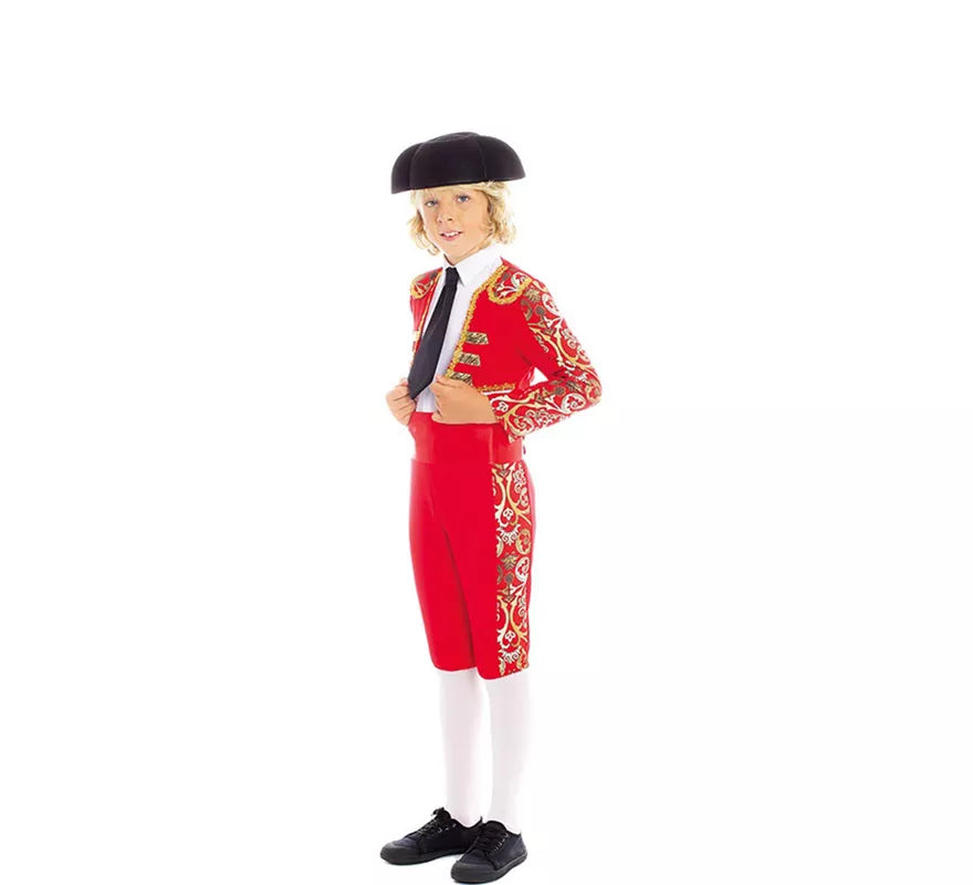 Disfraz de Torero rojo Español para niño