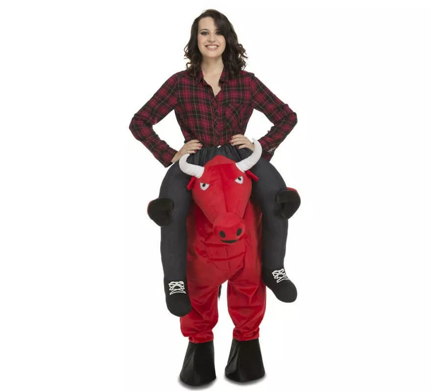 Disfraz de Toro Rojo a hombros para adultos