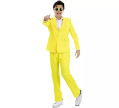Costume de costume jaune fluo pour homme
