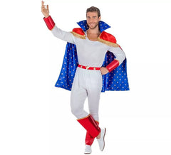 Déguisement d'artiste trapèze avec cape pour homme