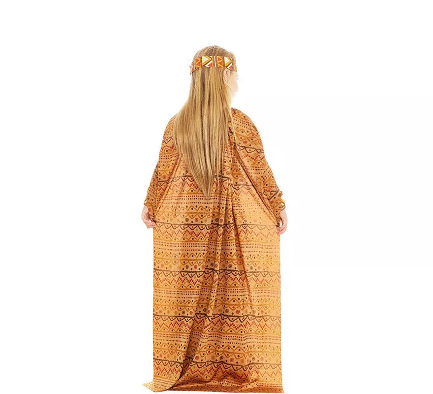 Translation missing: fr.Disfraz de Tribal Africana amarillo y marrón para niña