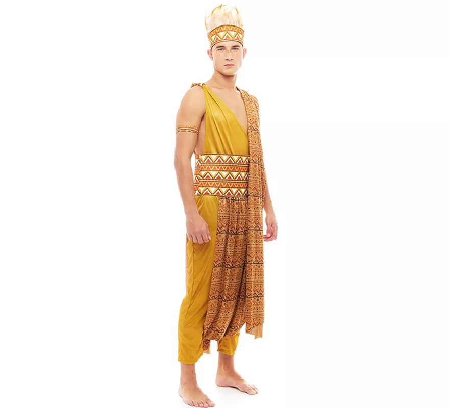 Translation missing: fr.Disfraz de Tribal Africano amarillo y marrón para hombre