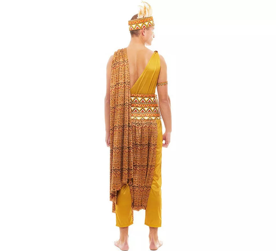 Translation missing: fr.Disfraz de Tribal Africano amarillo y marrón para hombre