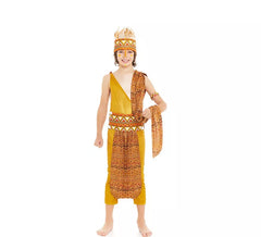 Déguisement tribal africain jaune et marron garçon