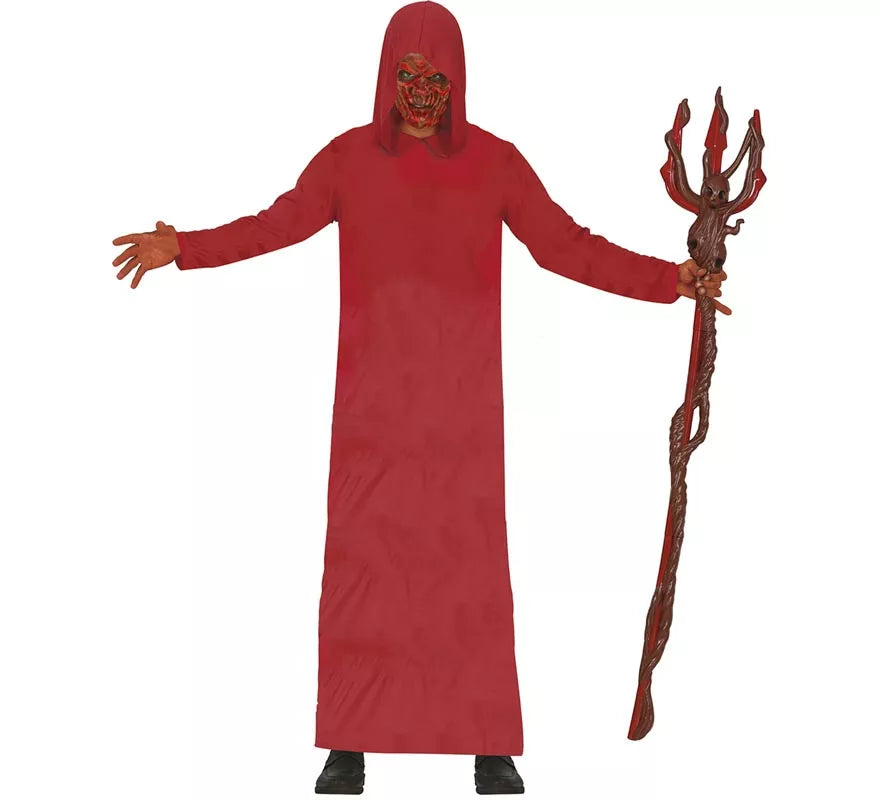 Translation missing: fr.Disfraz de Túnica Demonio con Capucha roja para adulto