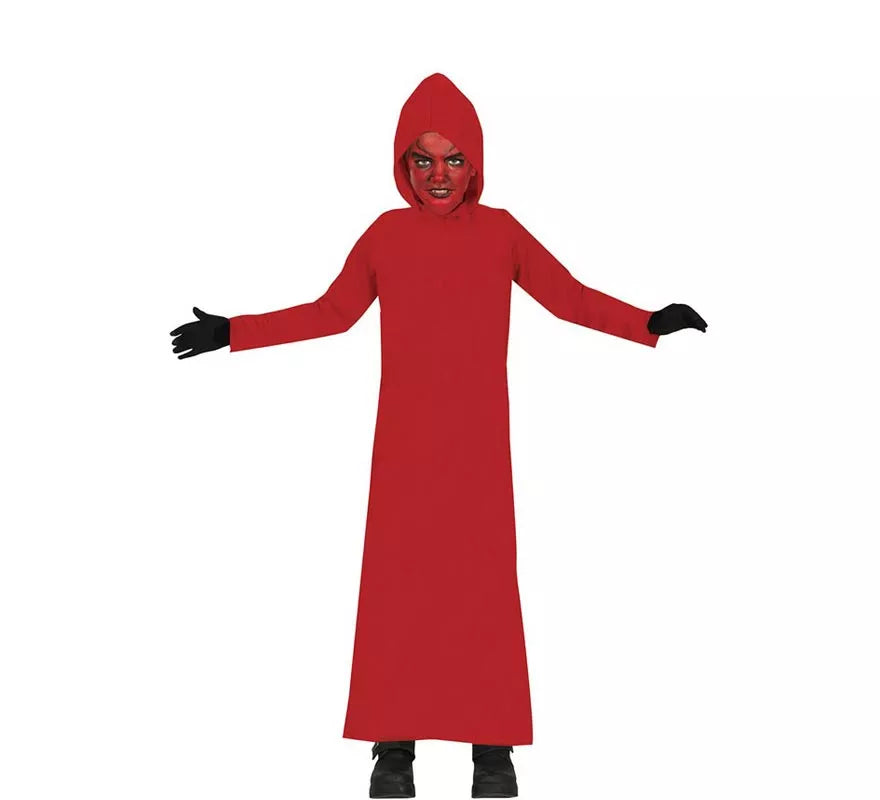 Translation missing: fr.Disfraz de Túnica Demonio con Capucha roja para niños