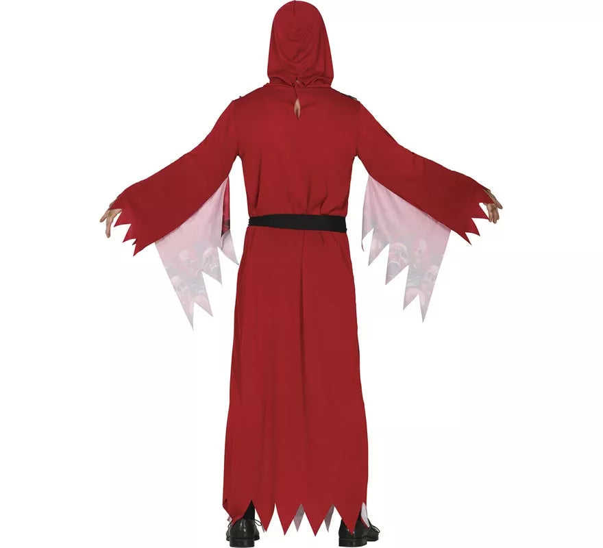Translation missing: fr.Disfraz de Túnica Parca roja para hombre