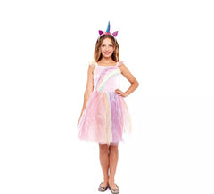 Déguisement de licorne arc-en-ciel rose pour fille
