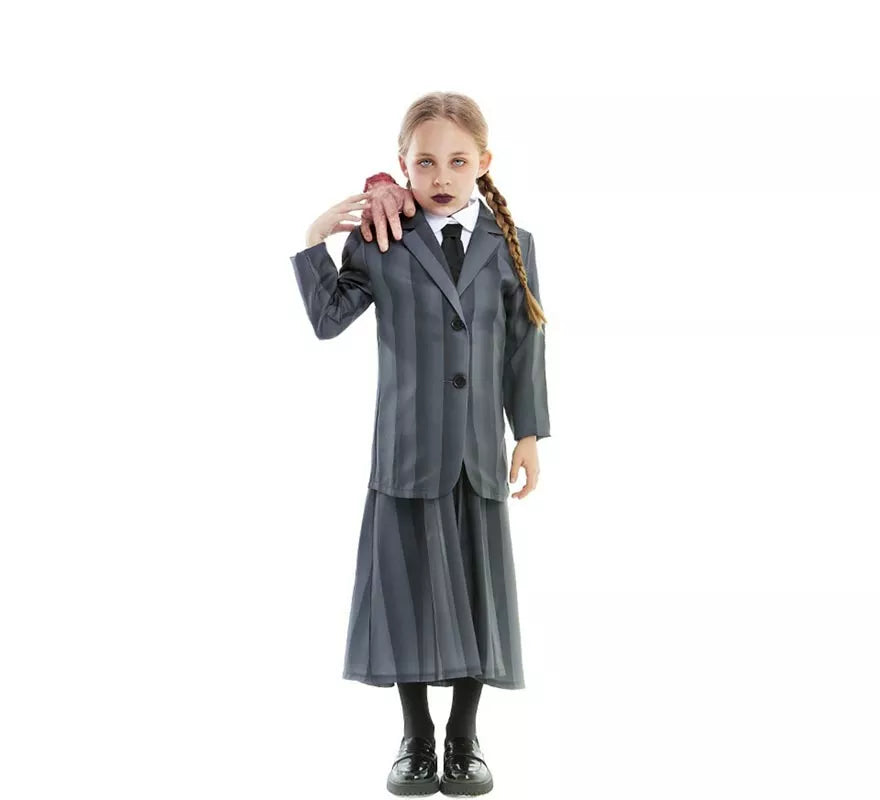 Translation missing: fr.Disfraz de Uniforme Escolar Gótico a rayas para niña y adolescente