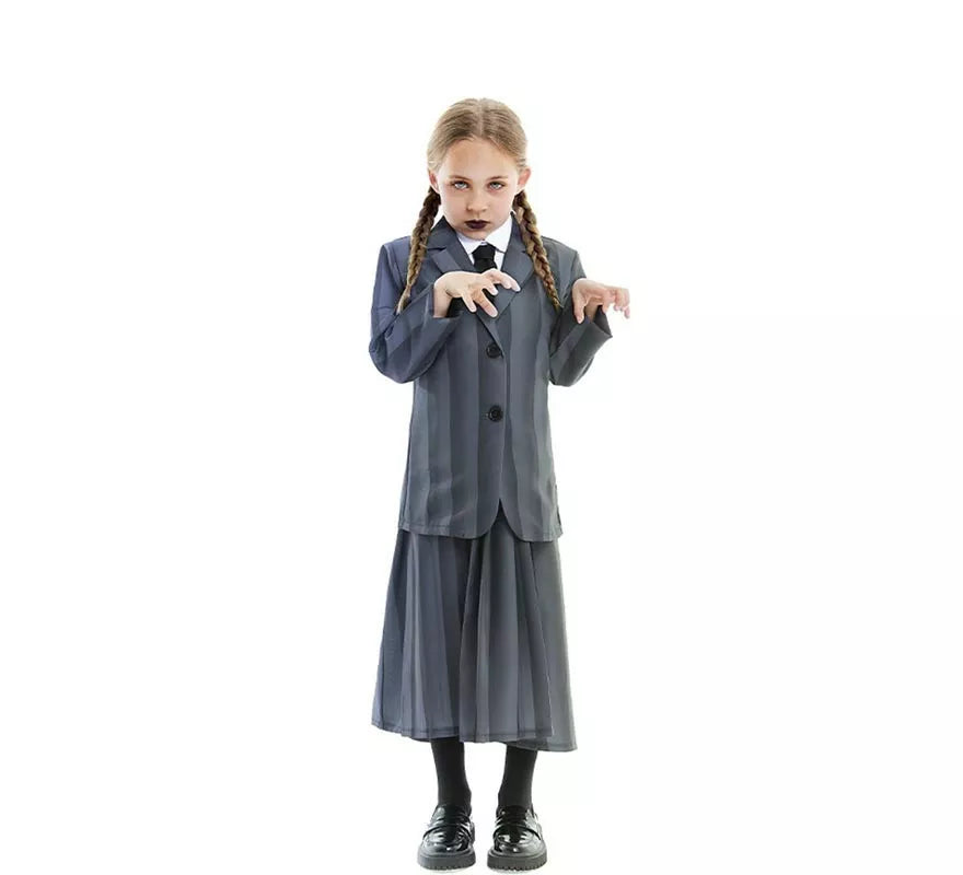 Translation missing: fr.Disfraz de Uniforme Escolar Gótico a rayas para niña y adolescente