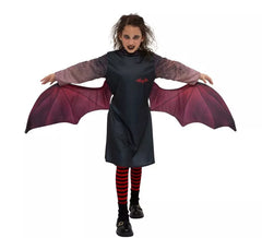 Déguisement de vampire sombre avec des ailes pour fille