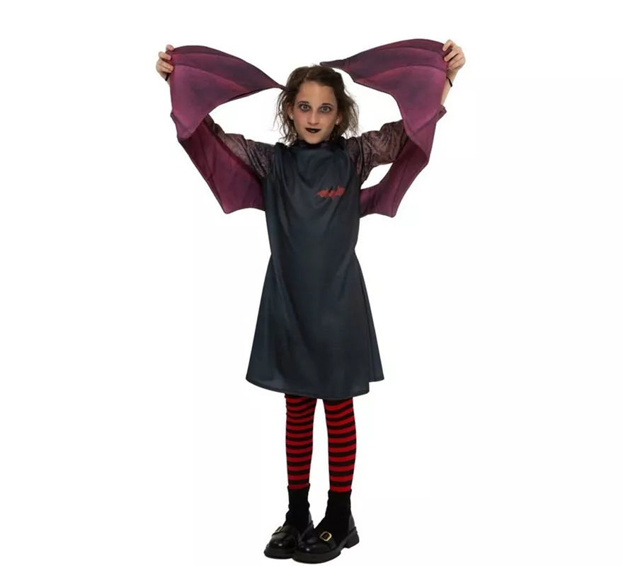 Translation missing: fr.Disfraz de Vampira oscura con alas para niña