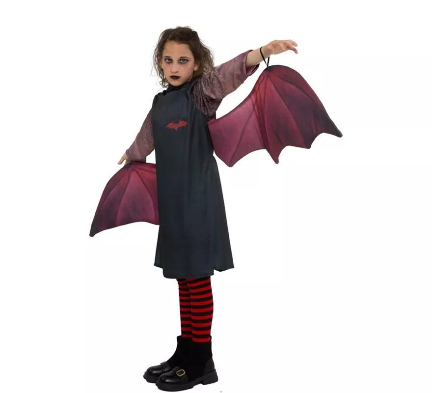 Translation missing: fr.Disfraz de Vampira oscura con alas para niña