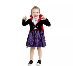 Déguisement de vampire classique avec cape et col pour bébé et fille