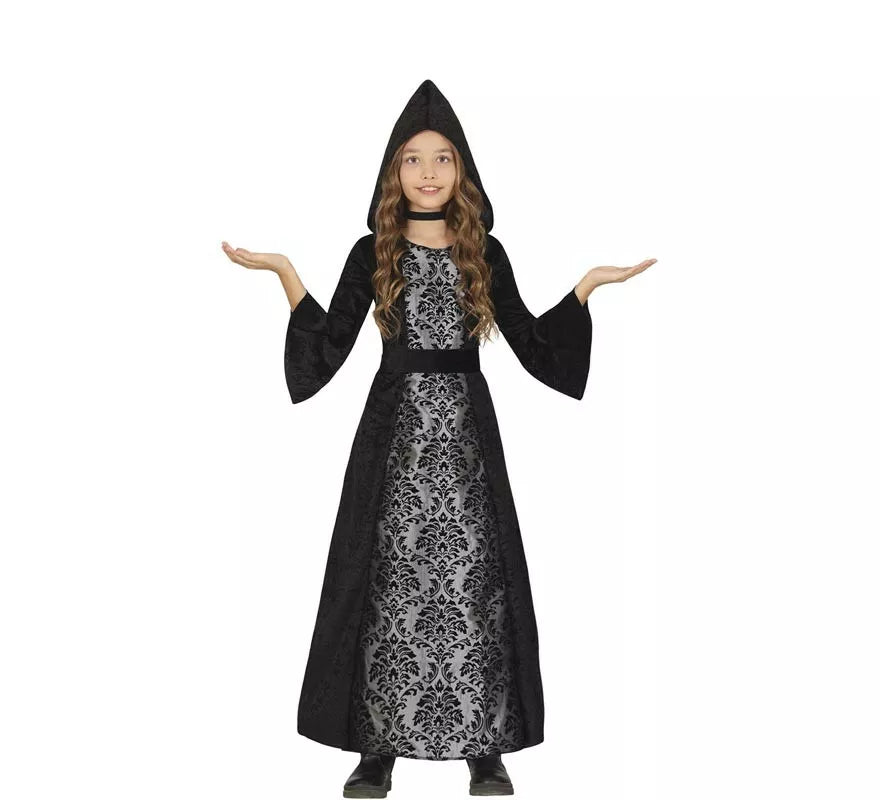 Translation missing: fr.Disfraz de Vampiresa con capucha negra para niña