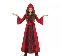 Déguisement de vampire avec capuche rouge pour fille