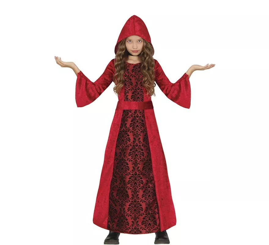 Translation missing: fr.Disfraz de Vampiresa con capucha roja para niña