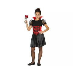 Déguisement de Vampirese avec Dentelle pour fille