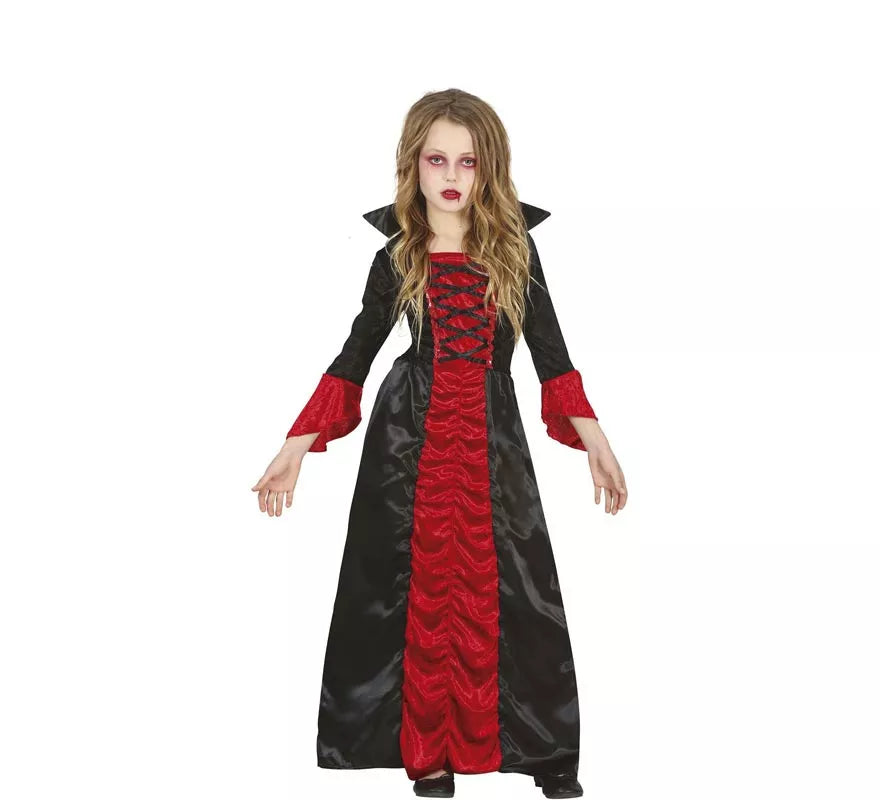 Translation missing: fr.Disfraz de Vampiresa con vestido largo para niña