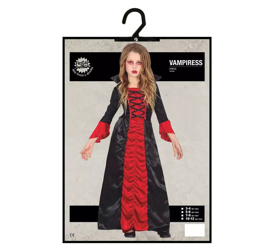Translation missing: fr.Disfraz de Vampiresa con vestido largo para niña
