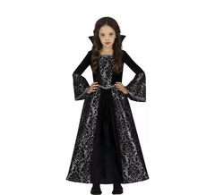 Costume de vampire gothique argenté pour fille