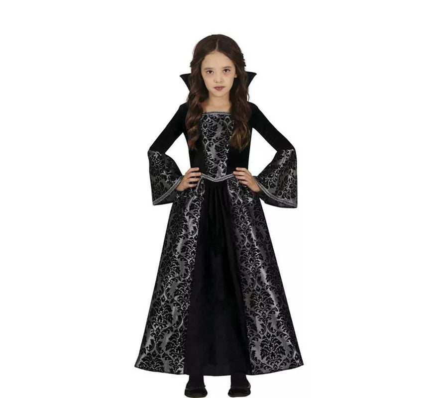 Translation missing: fr.Disfraz de Vampiresa de Gótica plateada para niña