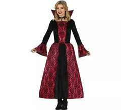 Costume de vampire gothique rouge pour femme
