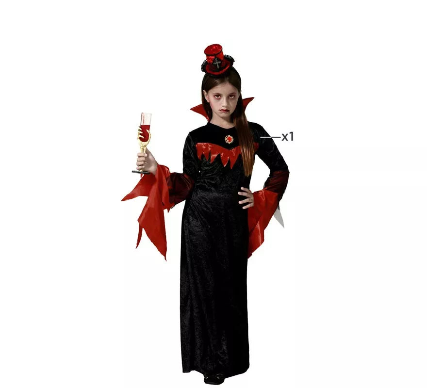 Translation missing: fr.Disfraz de Vampiresa Elegante para niña